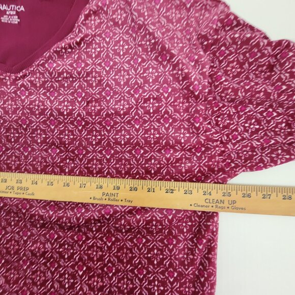 NAUTICA Pajama Set Women's XL Berry Fleece Top & Pants Pockets Drawstring - Picture 7 of 14